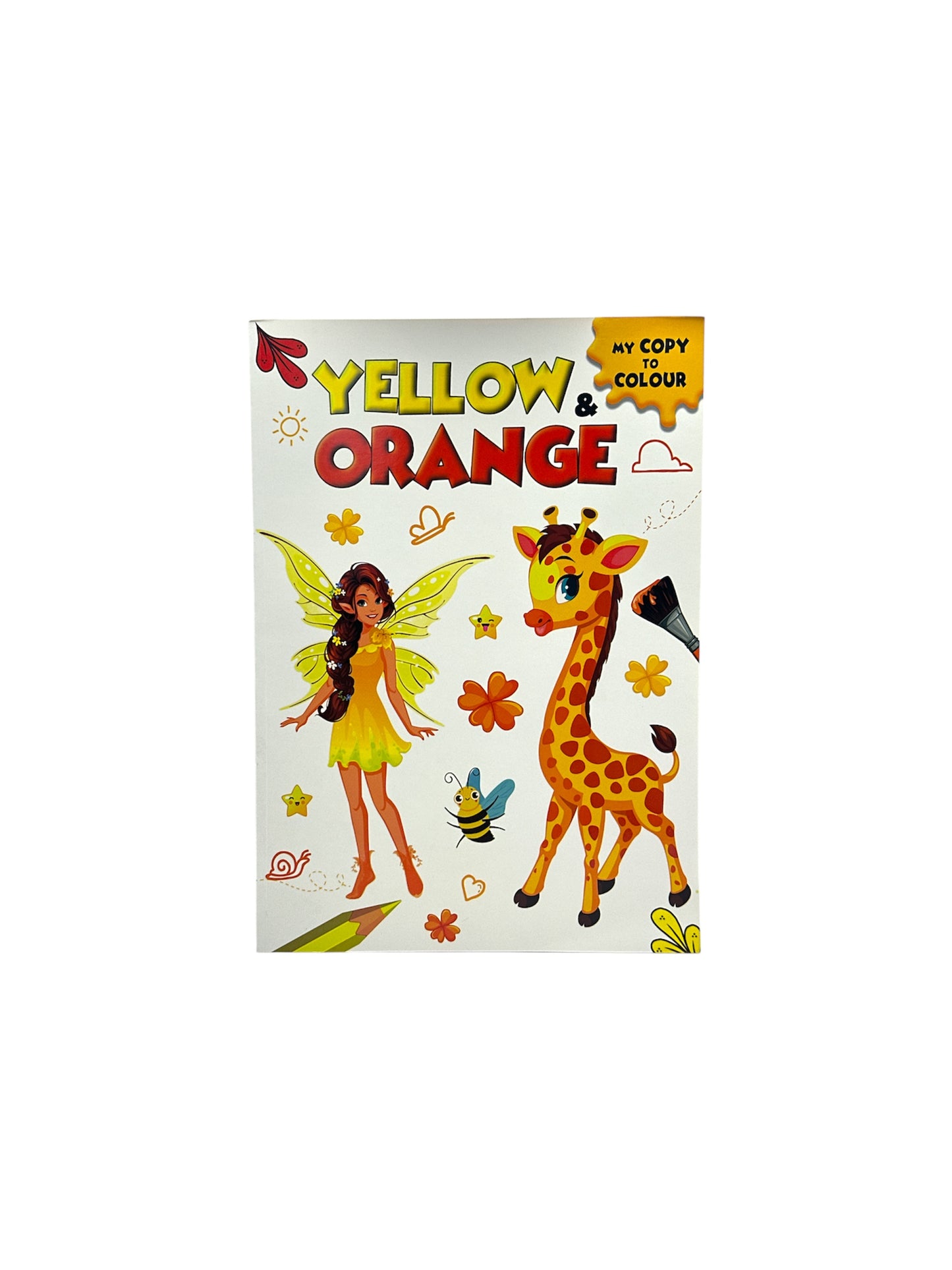 YELLOW AND ORANGE COLOURING BOOK