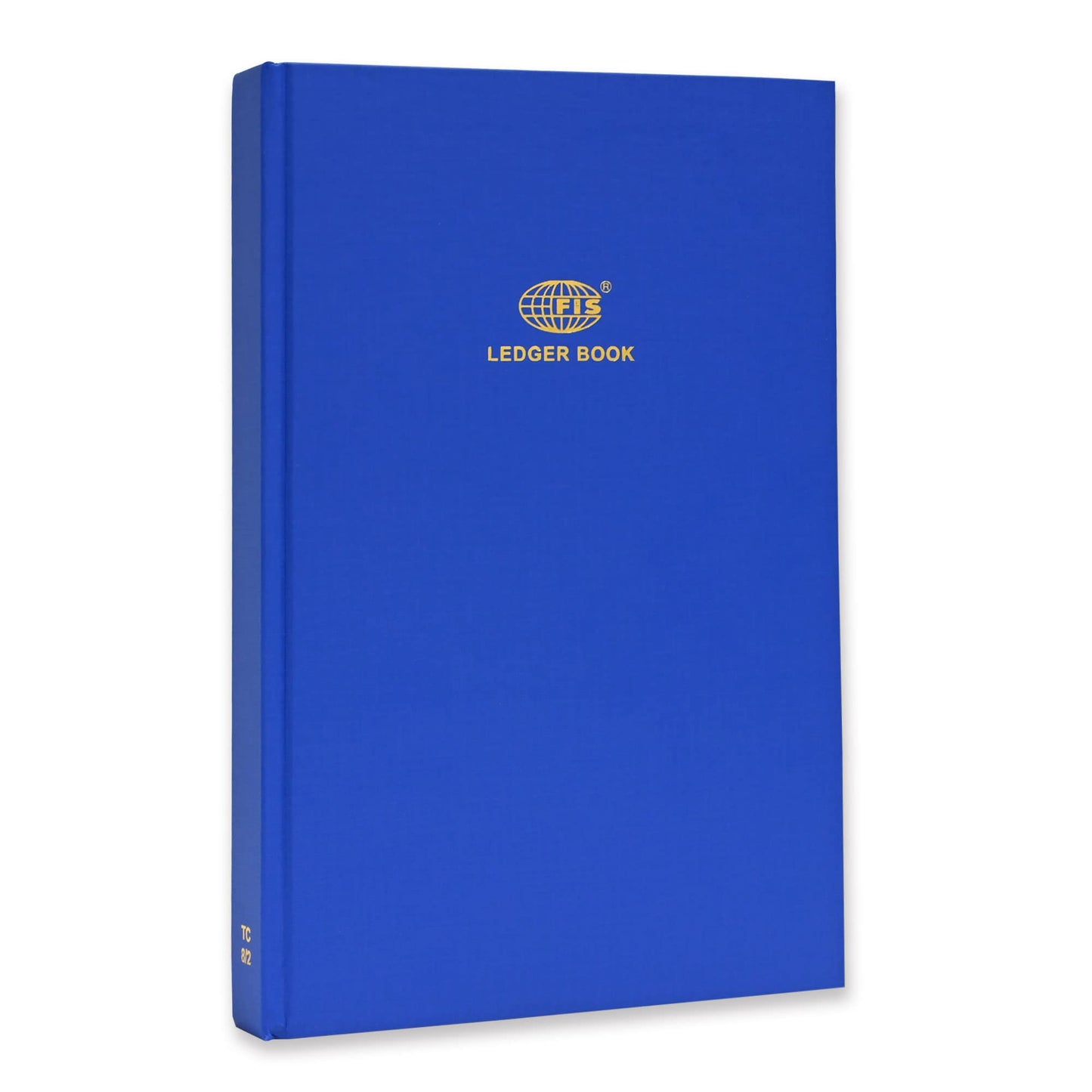 FIS® Ledger Book, Foolscap Size(210x330mm), Hard Cover Vinyl Material, 100gsm Azure Laid White Paper, Single Ruled, 4 Quire, 3 Column, 2 Digit, 1 Piece, Blue Cover Design-FSACLTC4Q82