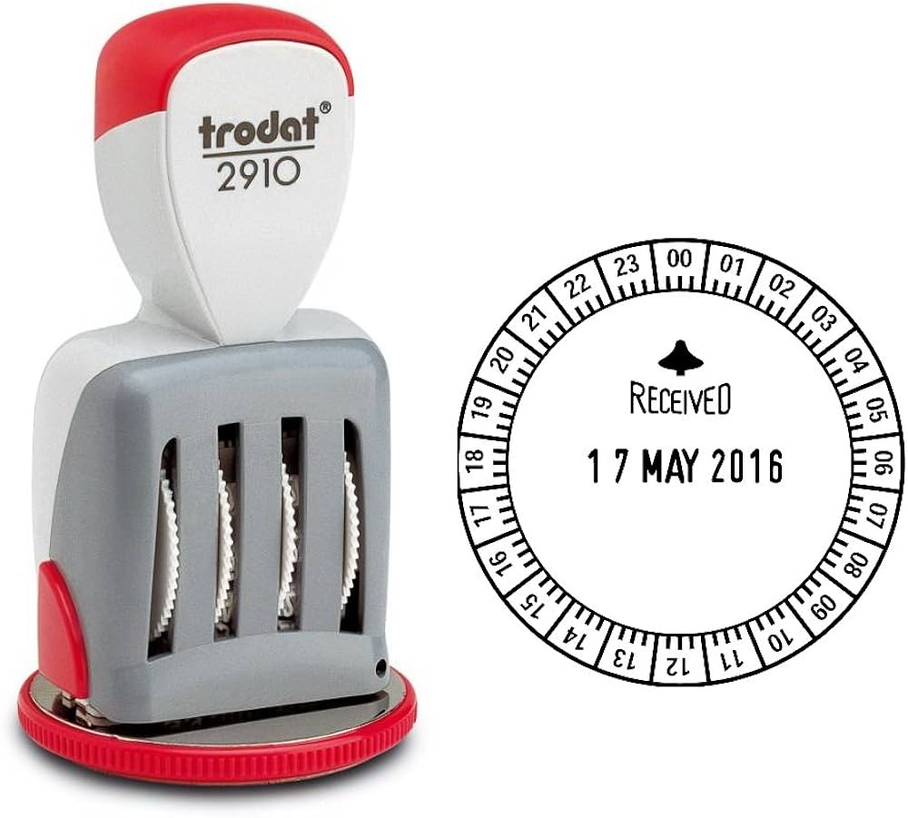 Trodat 2910 ختم الوقت والتاريخ على مدار 24 ساعة بقطر 2