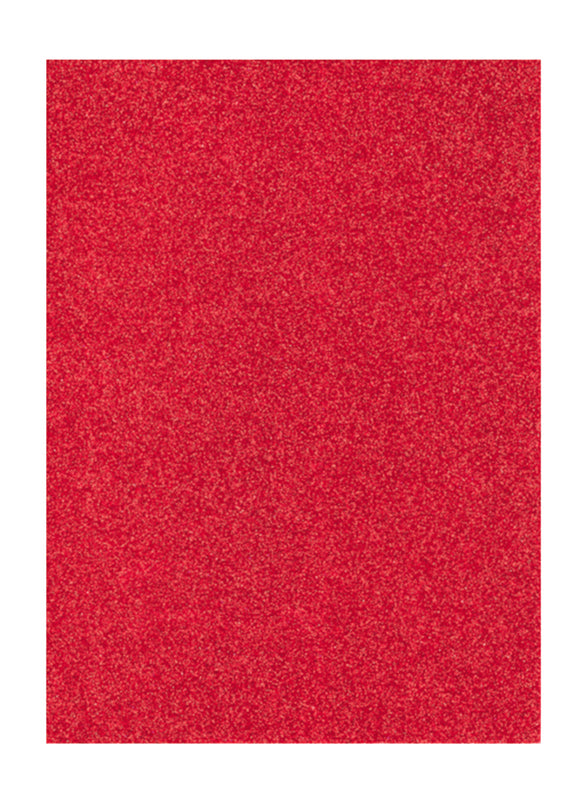SELF ADHESIVE FOAM GLITTER SHEET 50X70 RED