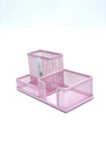 Metal Mesh Desk Organizer, Pink