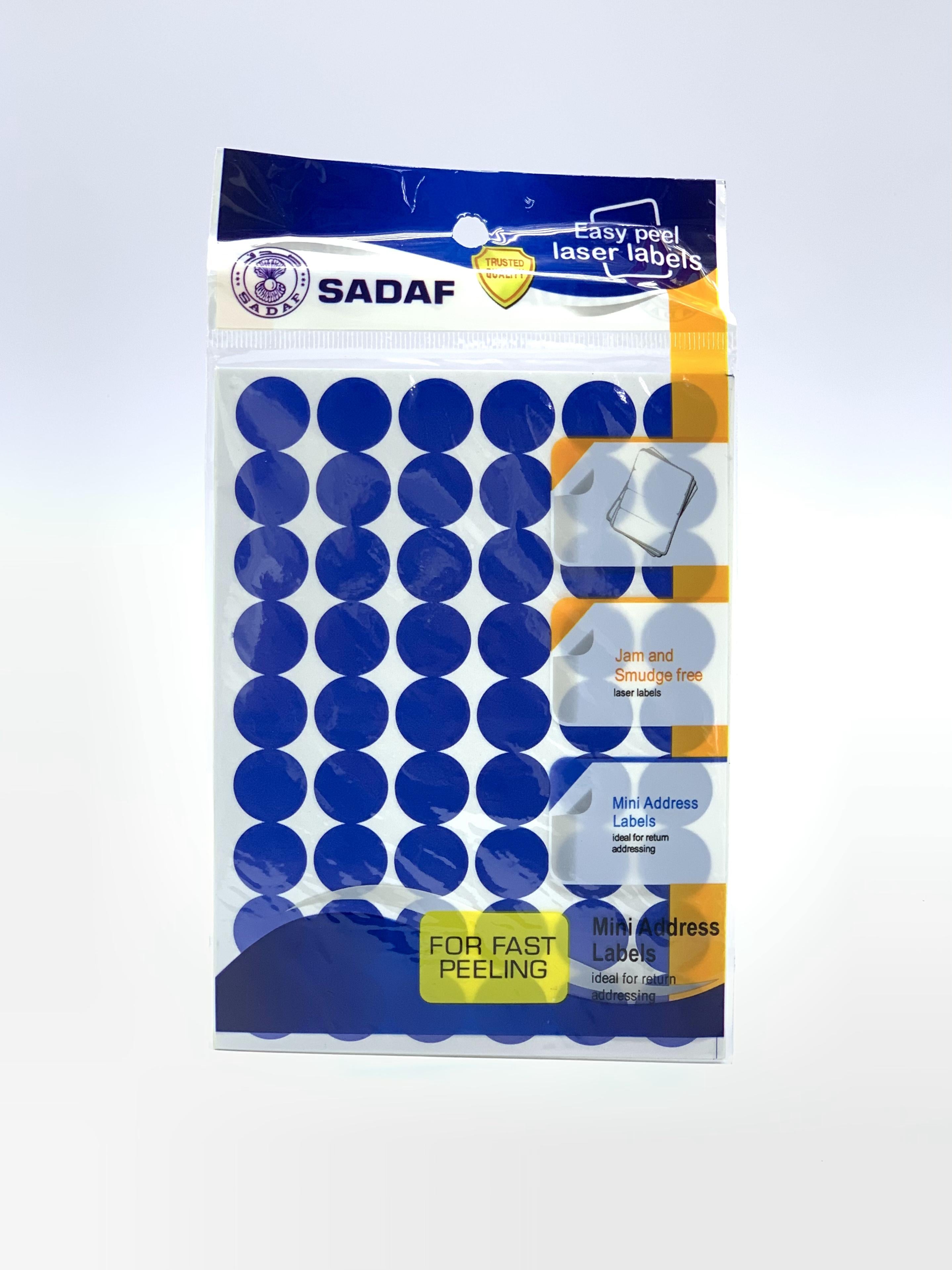 SADAF ROUND EASY PEAL LASER LABEL 1X10 SHEETS – AL NAHAR STATIONERY