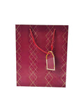 RED WITH GOLD LINE GIFT BAG