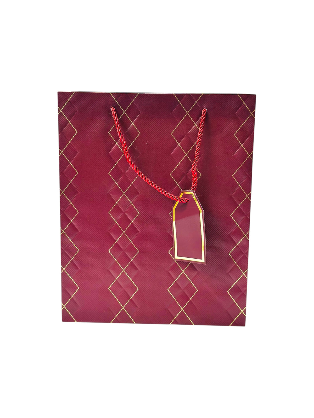 RED WITH GOLD LINE GIFT BAG