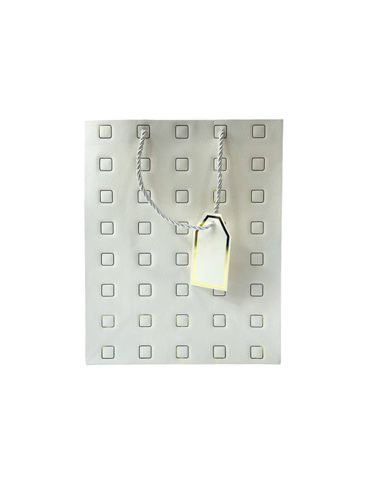 WHITE WITH GOLD GIFT BAG
