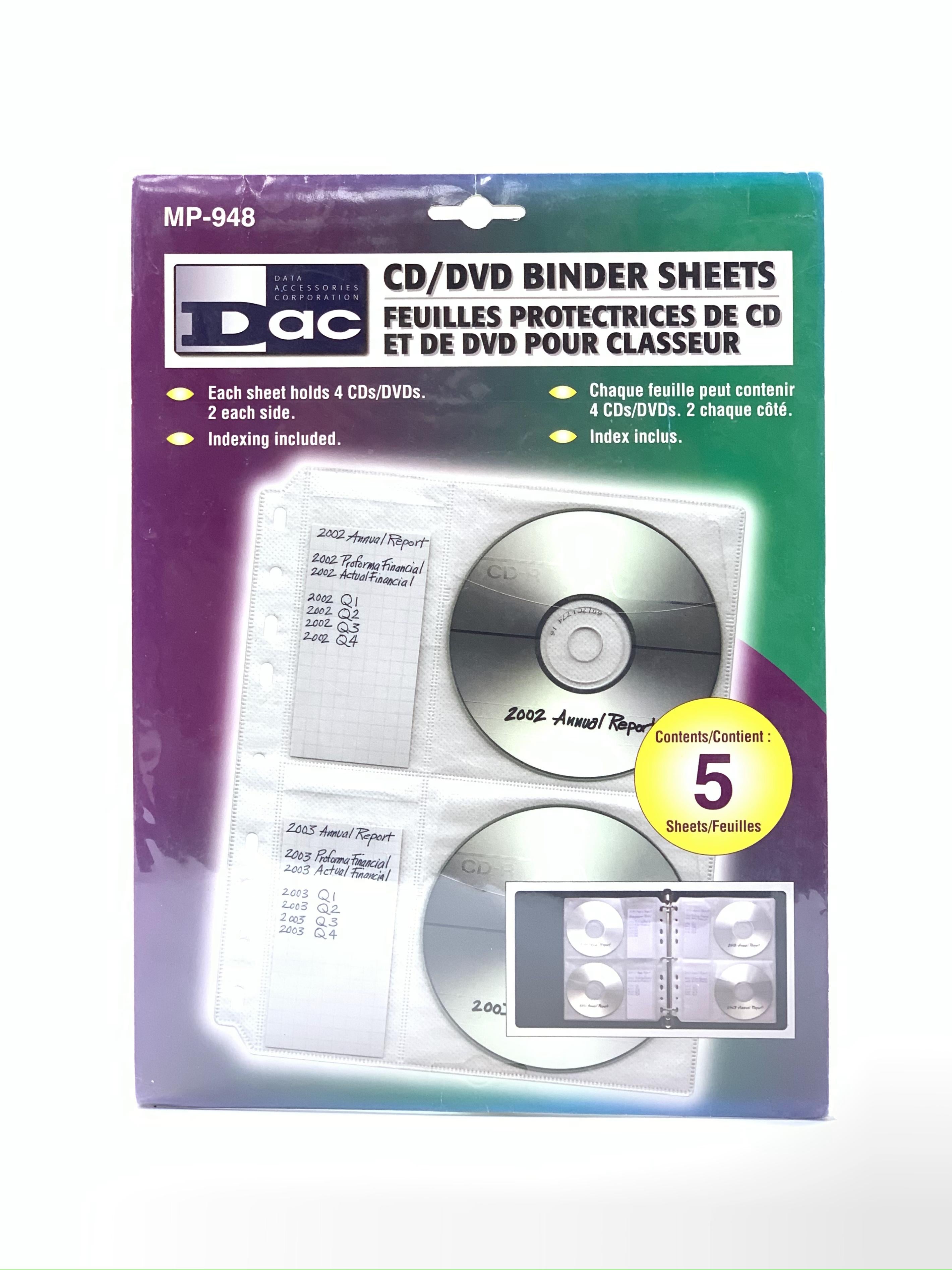 DAC CD DVD BINDER SHEETS(5 SHEETS ) – AL NAHAR STATIONERY