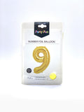 FOIL BALLOON N0 9 GOLD 32"