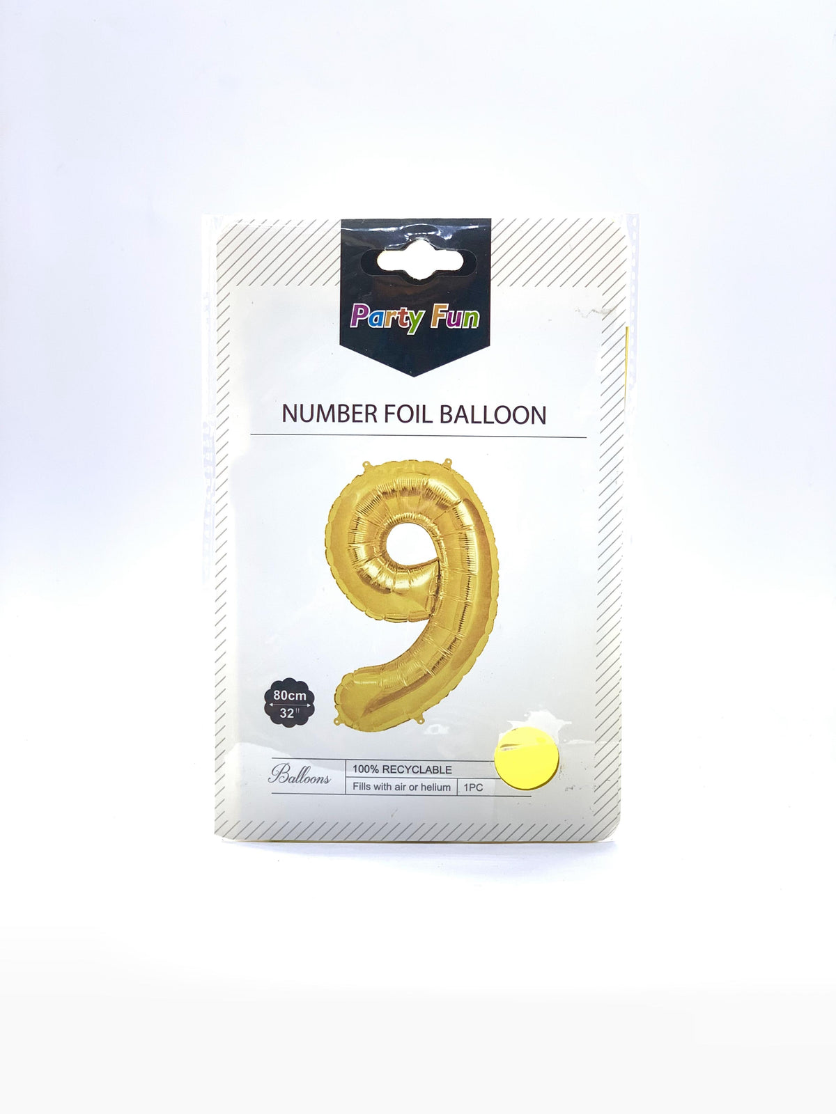 FOIL BALLOON N0 9 GOLD 32"