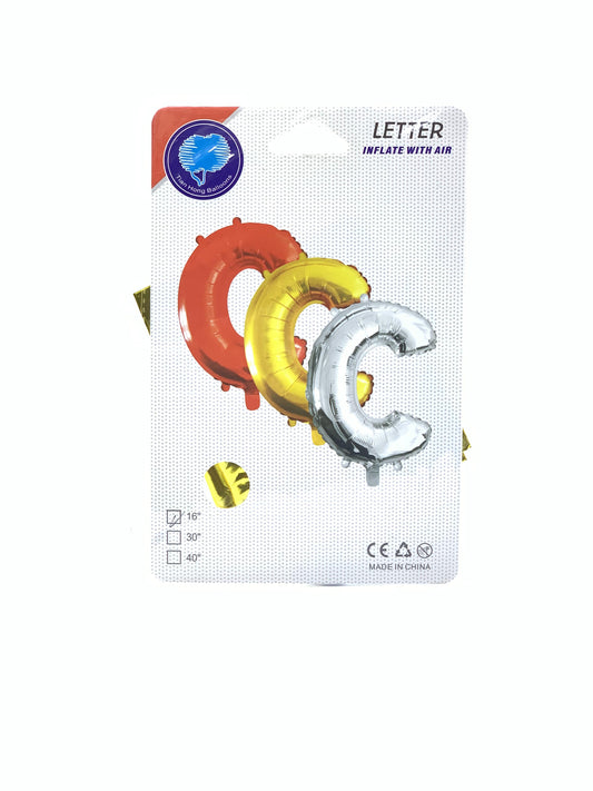 بالون فويل حرف C ذهبي 16"