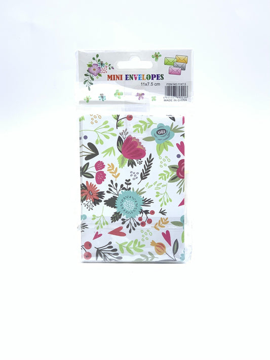 MINI GIFT ENVELOPE FLOWER PRINTED 11X7.5