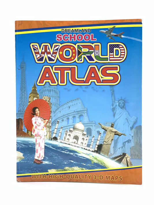 كتاب DREAMLAND SCHOOL WORLD ATLAS مع خريطة جودة HAIG