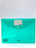 AROMA Waterproof Transparent Project Envelope Folder, A4 Letter Size GREEN