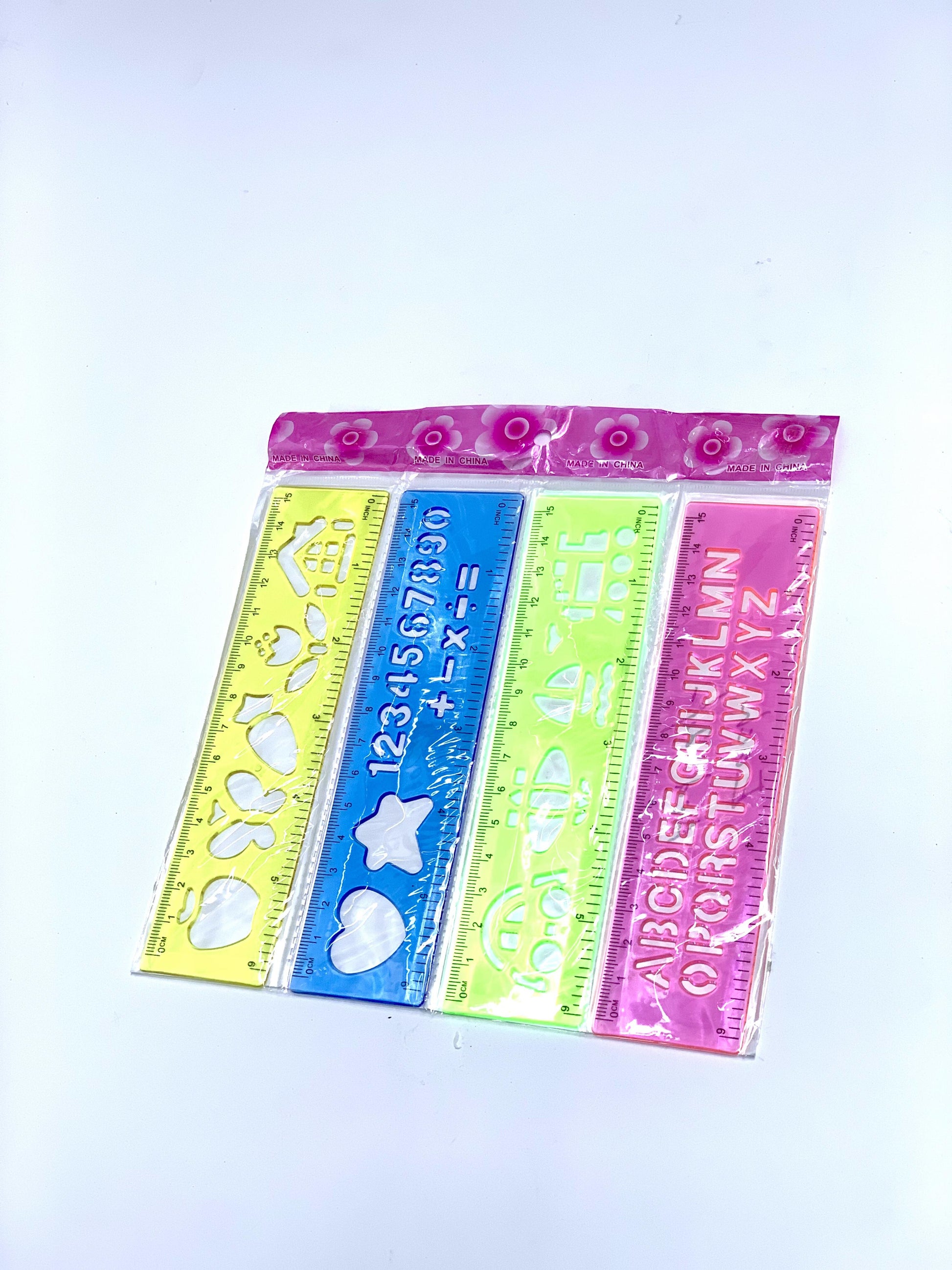 Number Two Shape Ruler NUMBER ,ALPHABET ,SHAPES ,PLASTIC RULER 4 IN 1 – AL NAHAR STATIONERY