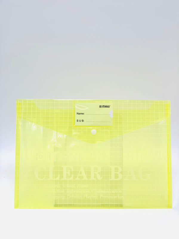 Plstic Transparent Envelopes, Project Envelope Folder, A4 Letter Size ...