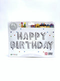 FLSJY HAPPY BIRTHDAY FOIL SILVER BALLOONS