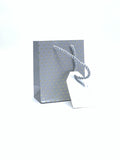 GIFT BAG GREY WITH GOLD DOT