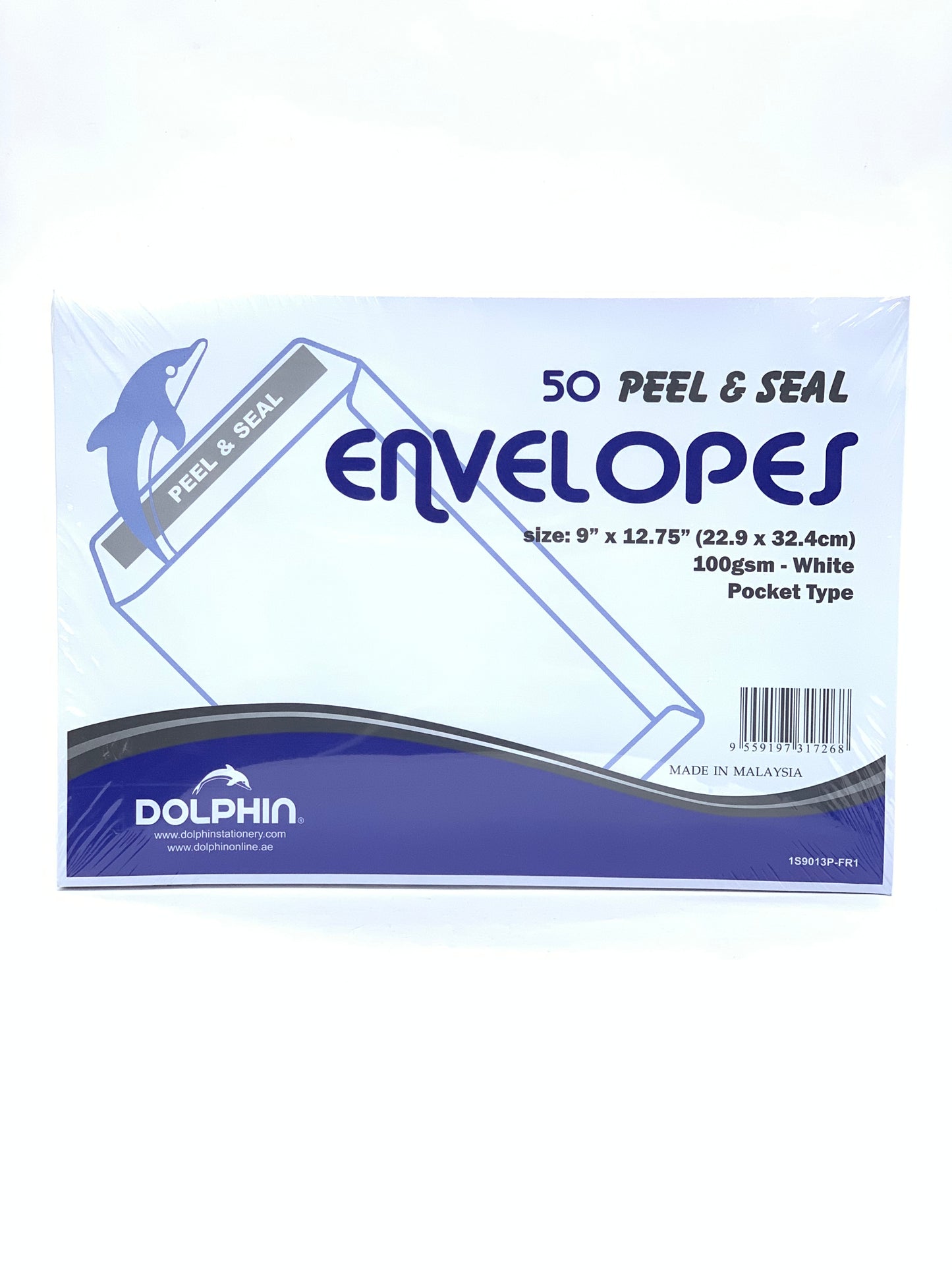 DOLPHIN WHITE ENVELOPE 12.75X9