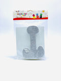 GLITTER FOAM LETTER T SILVER