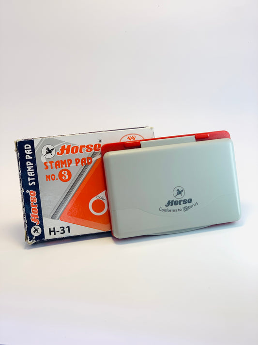 لوحة ختم الحصان اللون الأحمر