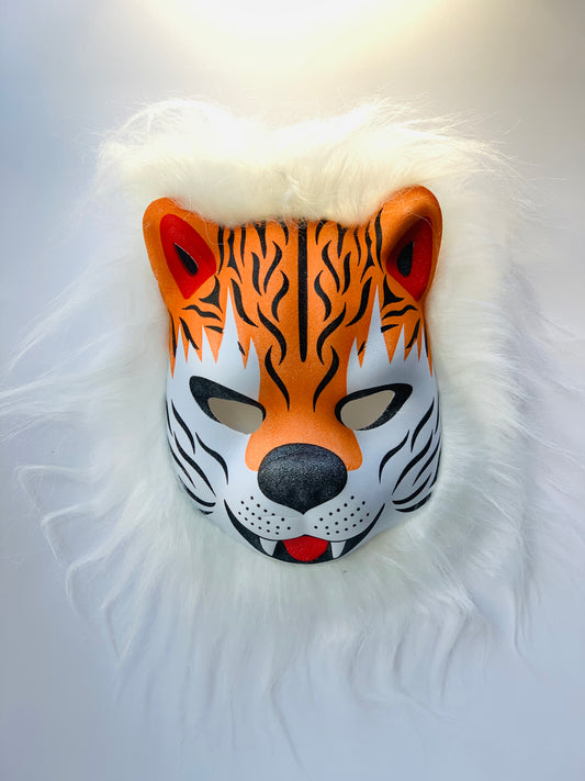 TIGER MASK WITH HAIR FOR KIDS