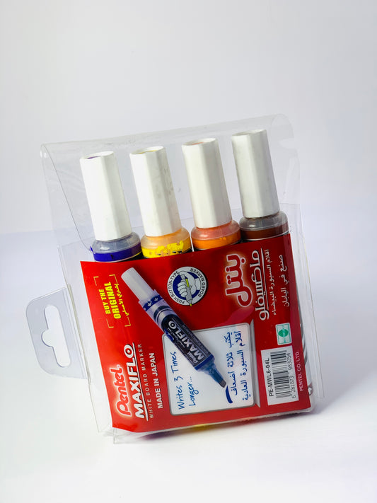 بنتيل ماكسيفلو قلم ماركر للسبورة البيضاء 1X4