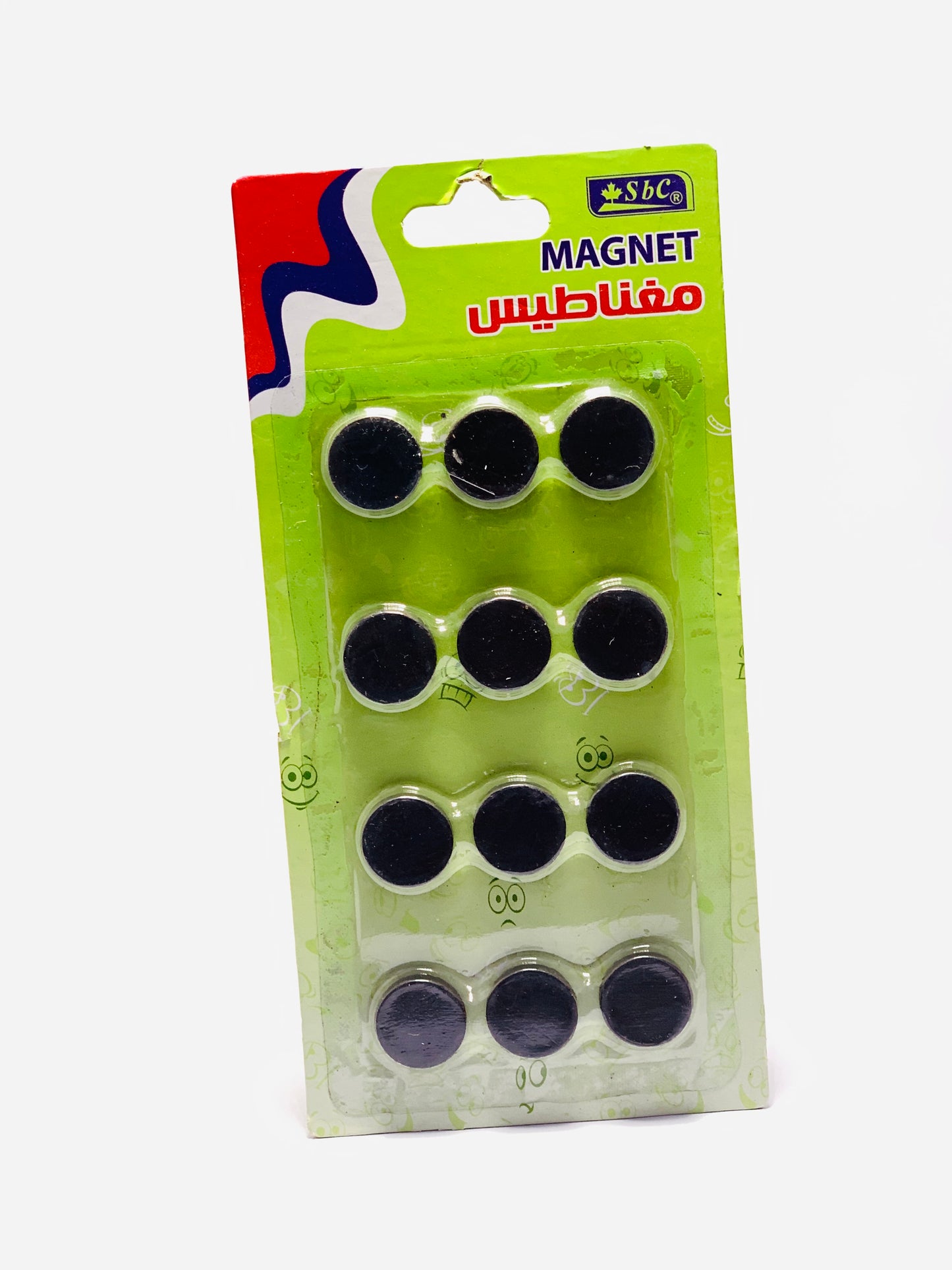 SBC مغناطيس دائري صغير أسود 12