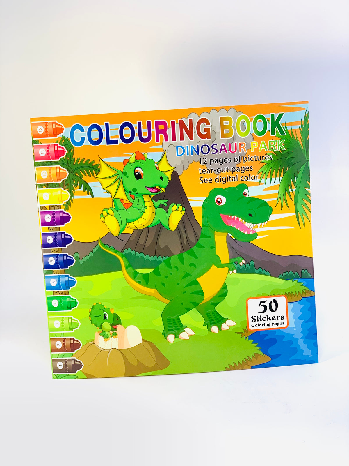 KIDS COLOURING BOOK DINOSAUR PARK