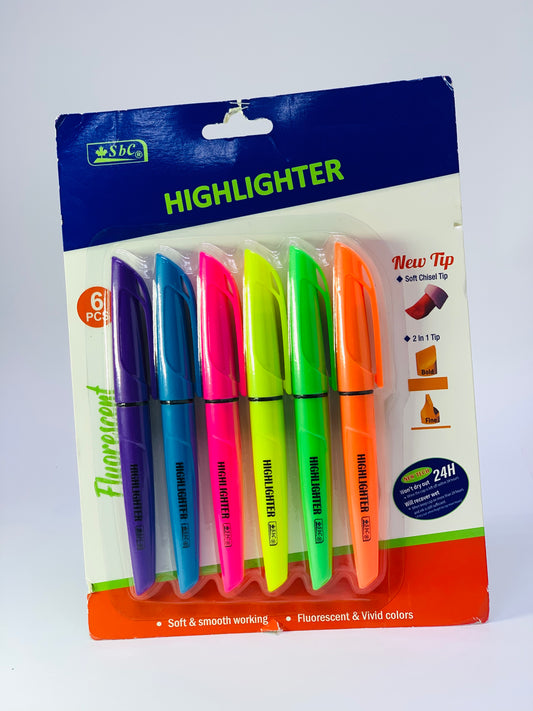 SBC HIGHLITER 1X6  COLORS