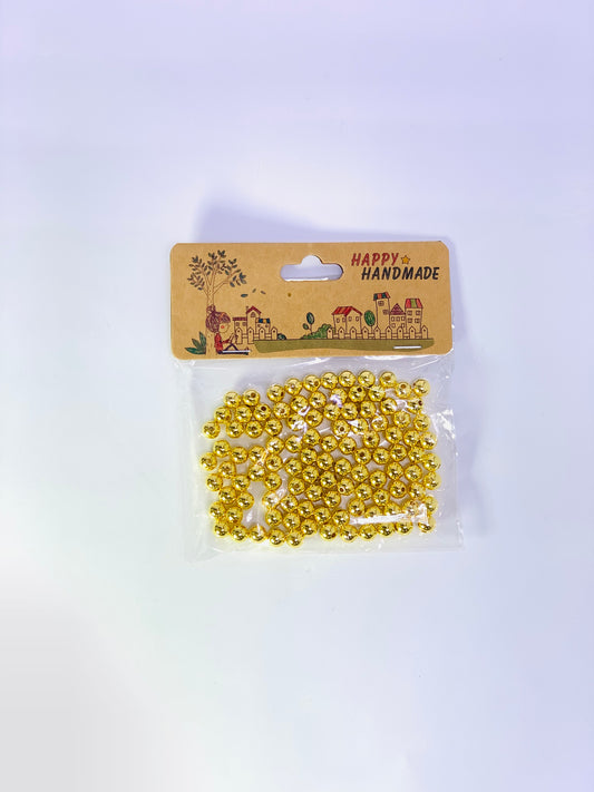 BEADS GOLD COLOR PLASTIC
