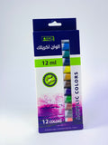ACRYLIC COLORS 1X12  12 ML