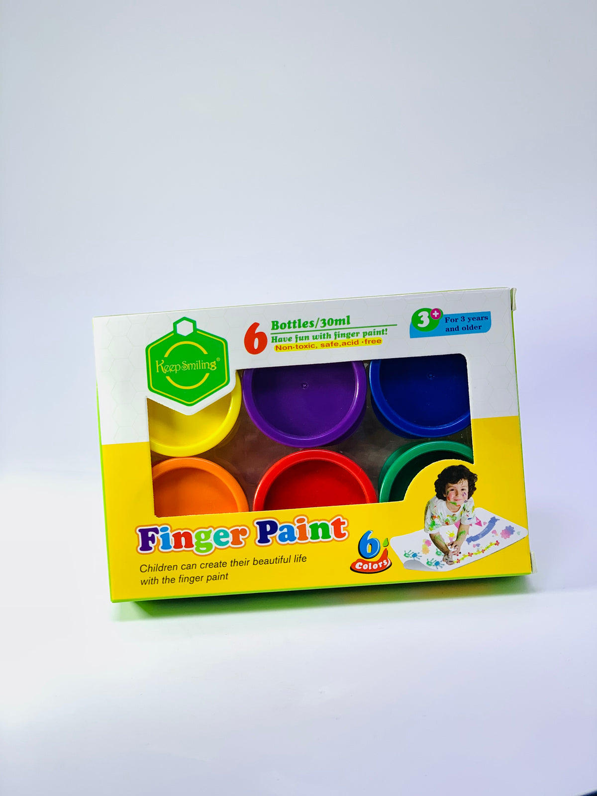 FINGER PAINT 6 COLORS 30 ML