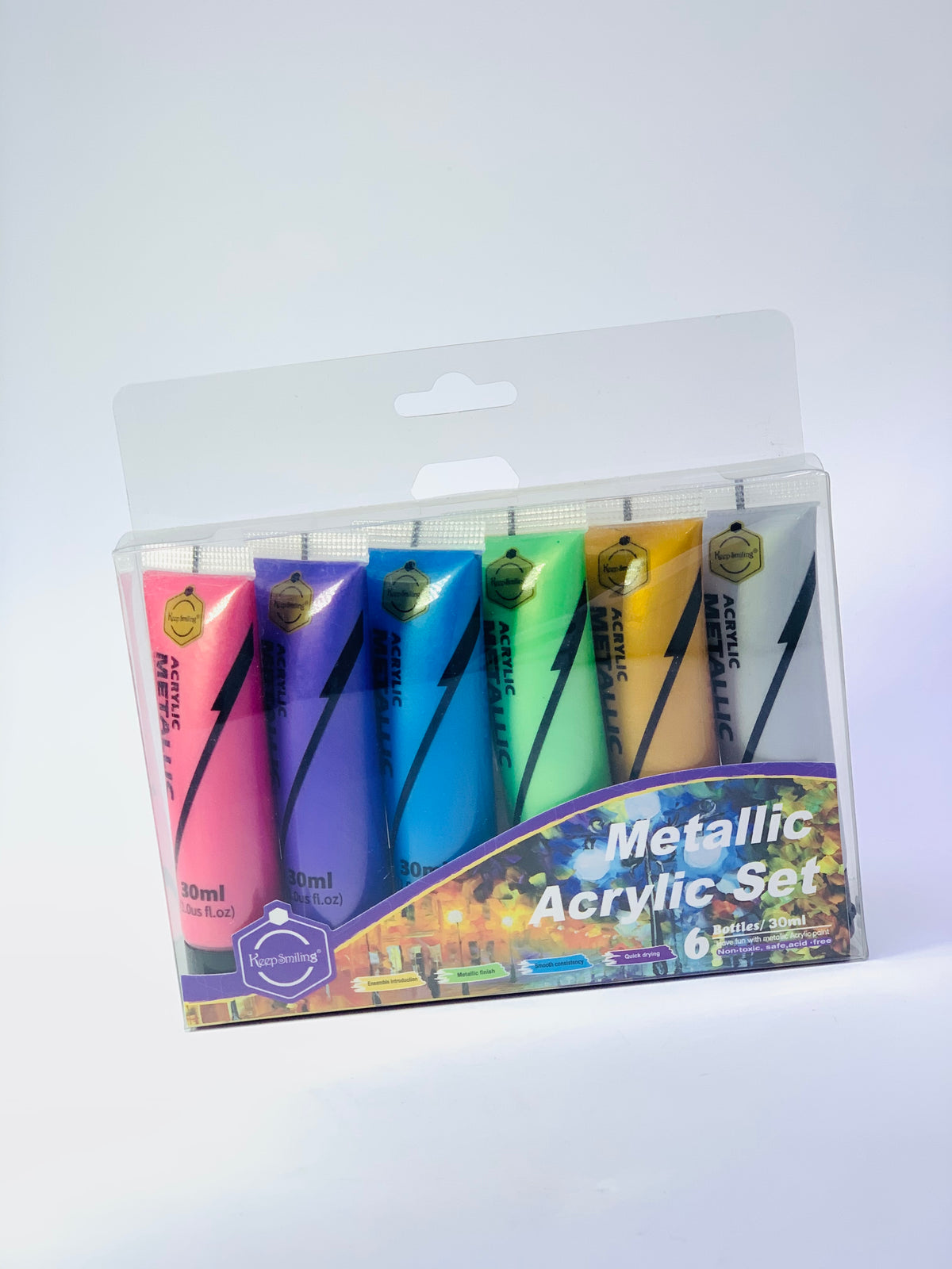 METALLIC ACRYLIC COLOR SET 1X6