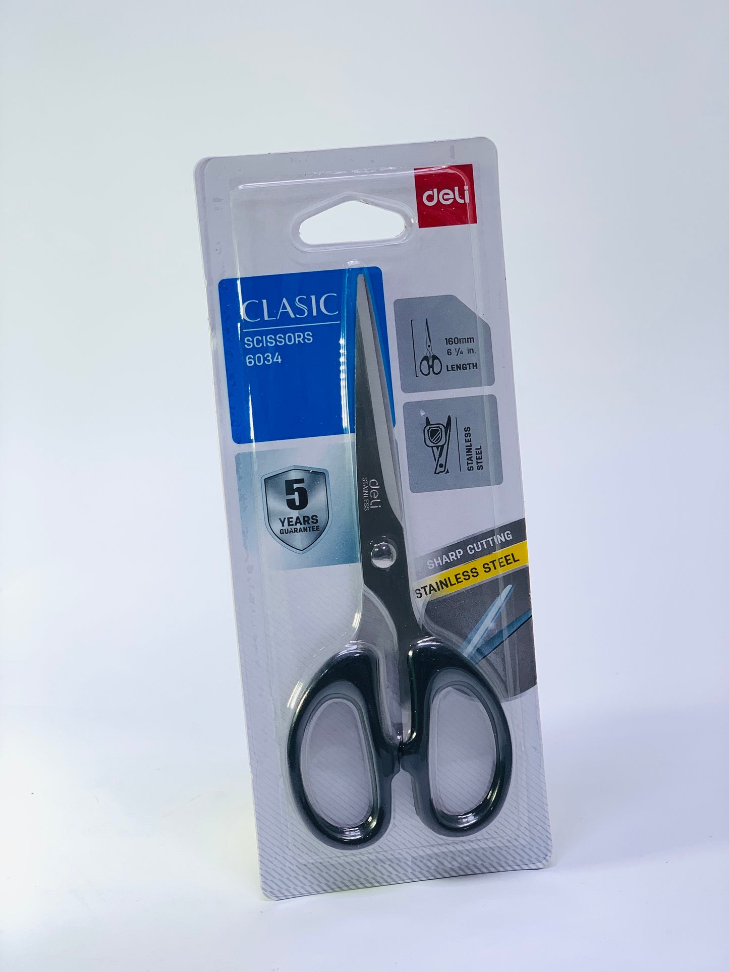 DELI OFFICE SCISSOR 6 1/4 BK