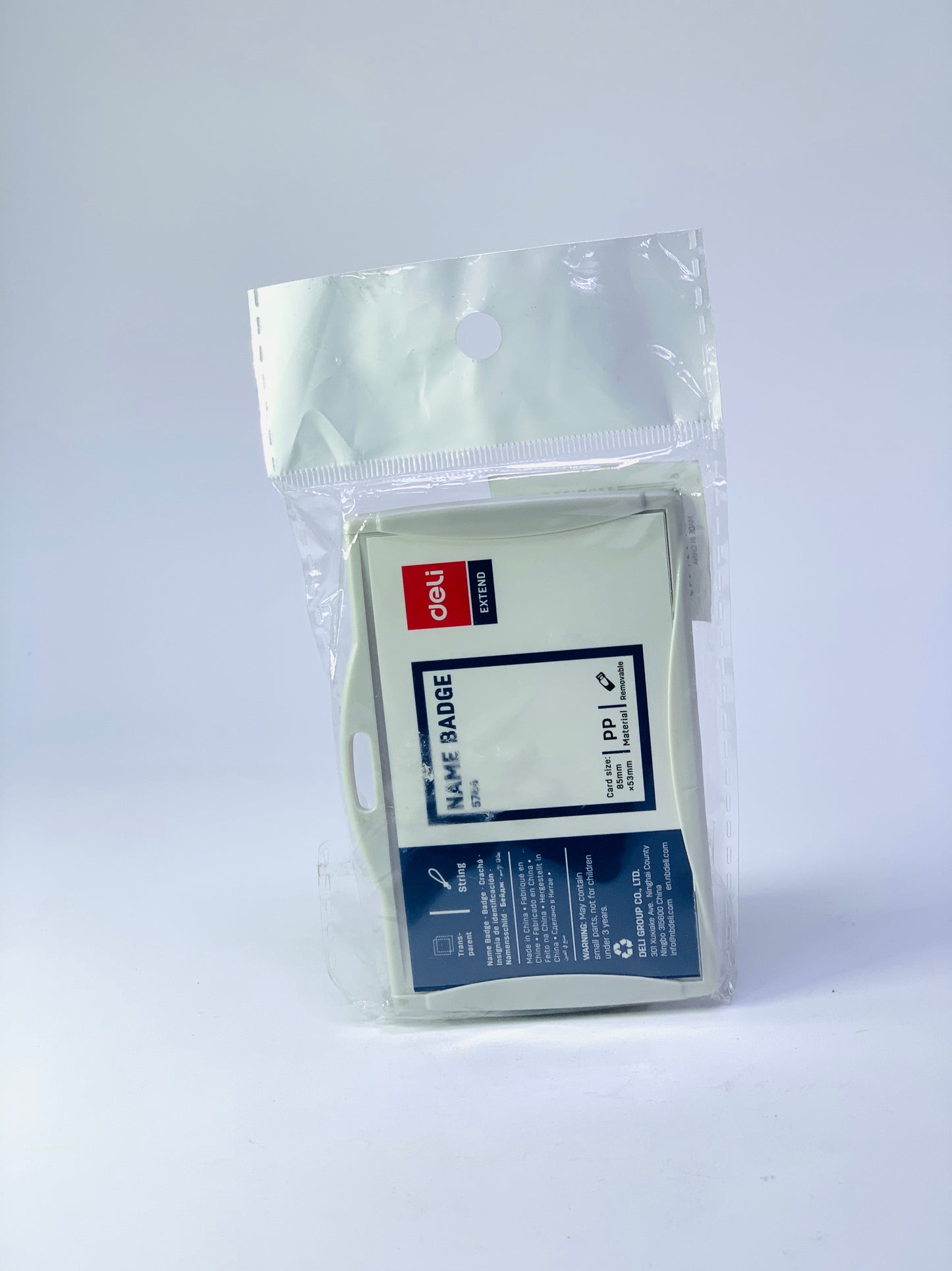 DELI ID CARD HOLDER GREY PP MATERIAL