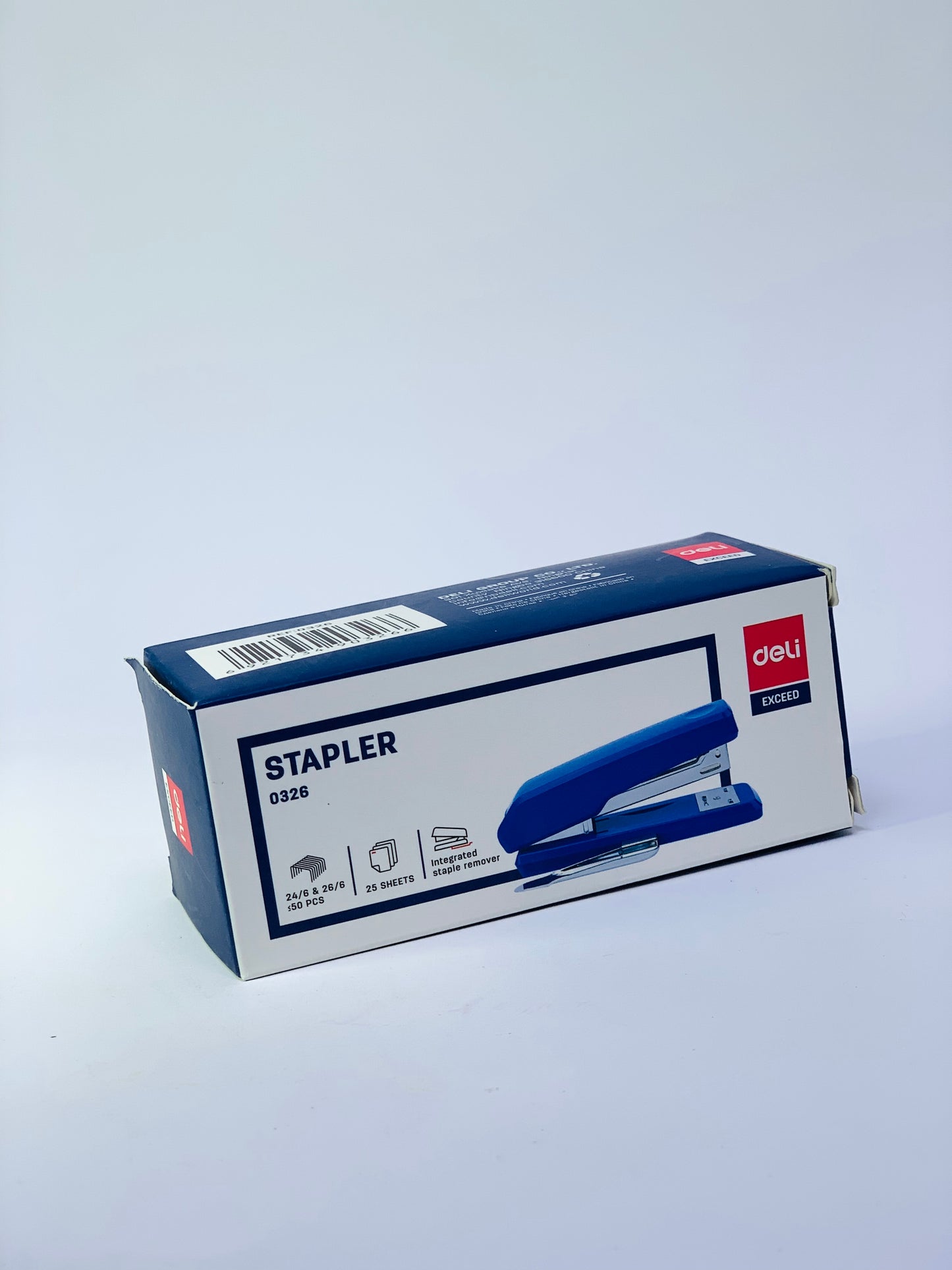 DELI STAPLER WITH STAPLE REMOVER 0326