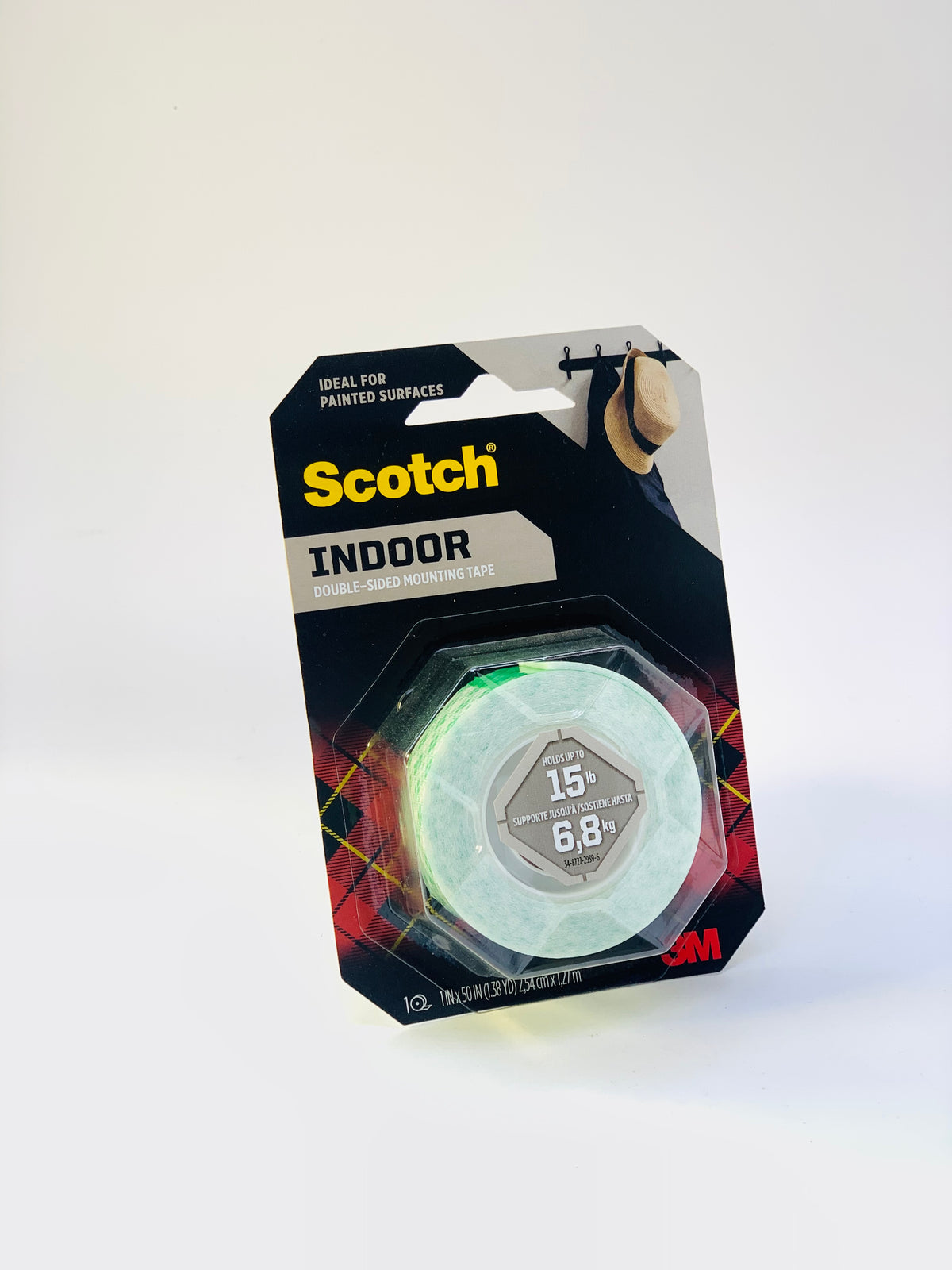 3M SCOTCH DOUBLE SIDED TAPE INDOOR 15LBS