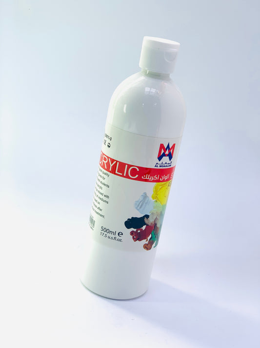 AL MOAALAM ACRYLIC 500ML WHITE