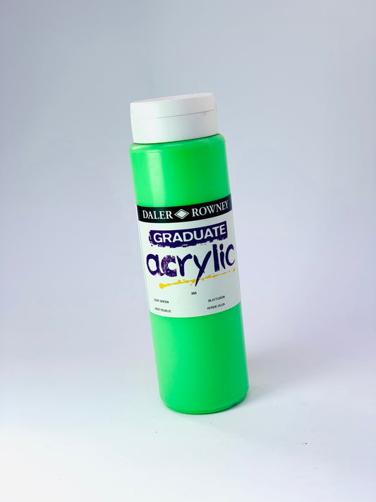 DALER ROWNEY ACRYLIC COLOR LEAF GREEN 500ML