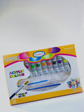 CASBER ACRYLIC COLOUR PACK IN 12 COLORS AND 2 BRUSH
