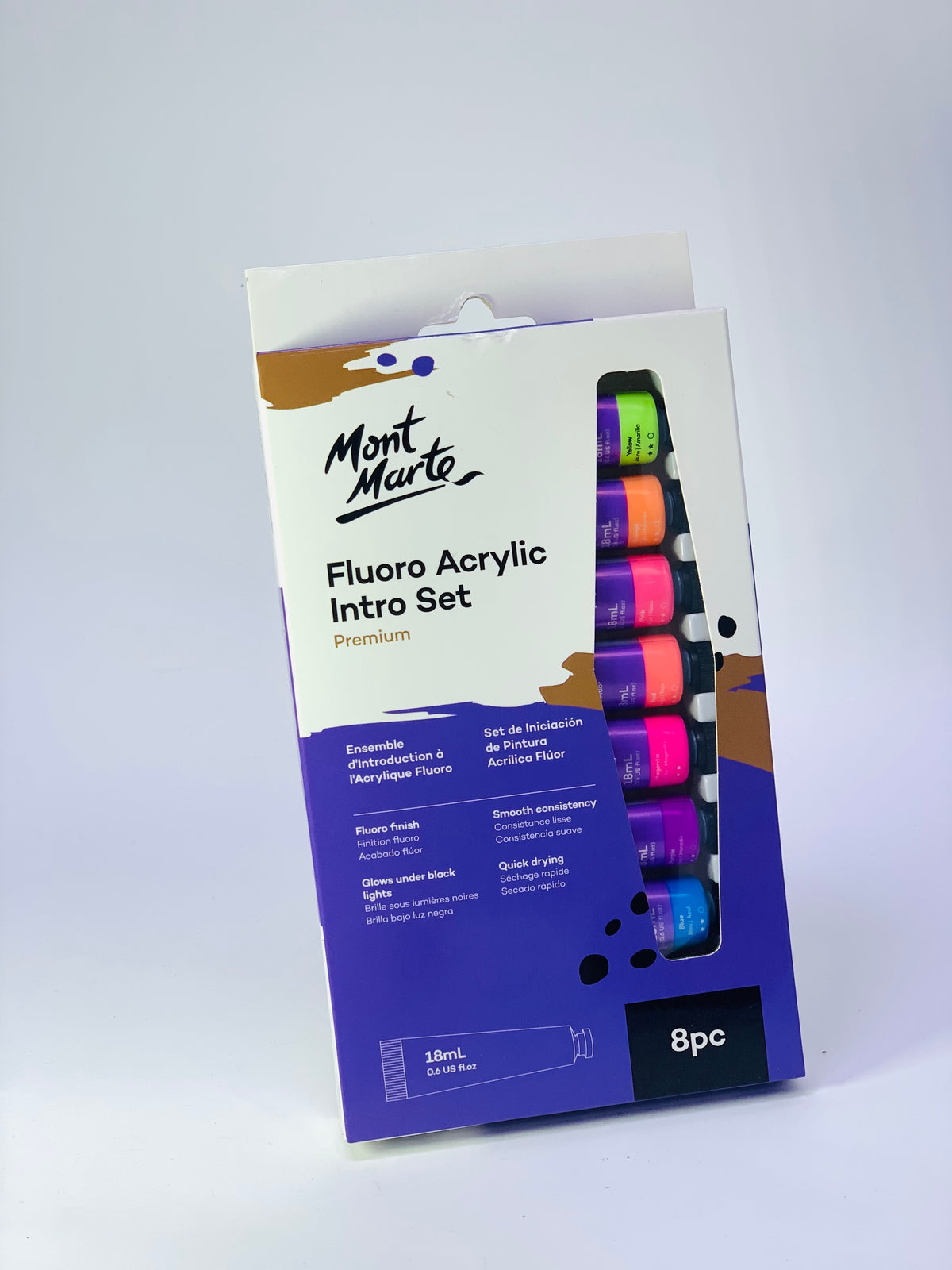 MONT MARTE  Fluro Acrylic Intro Set 8pc x 18ml