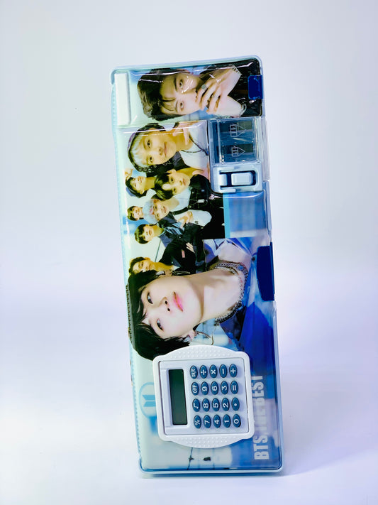 BTS THE BEST  Pencil Case with Calculator and Pencil Sharpene
