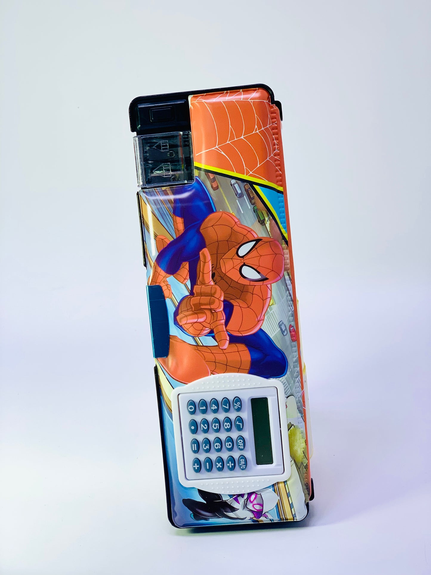 SPIDER  MAN Pencil Case with Calculator and Pencil Sharpene