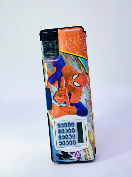 SPIDER  MAN Pencil Case with Calculator and Pencil Sharpene