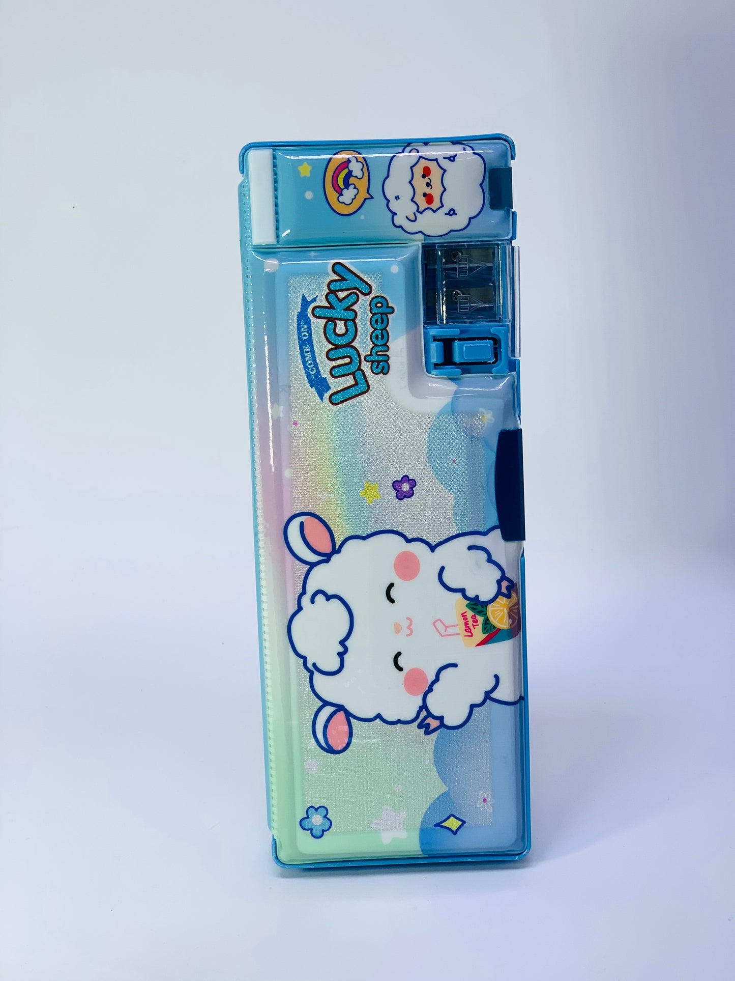 LUCKY SHEEP PENCIL CASE WITH SHARPENER