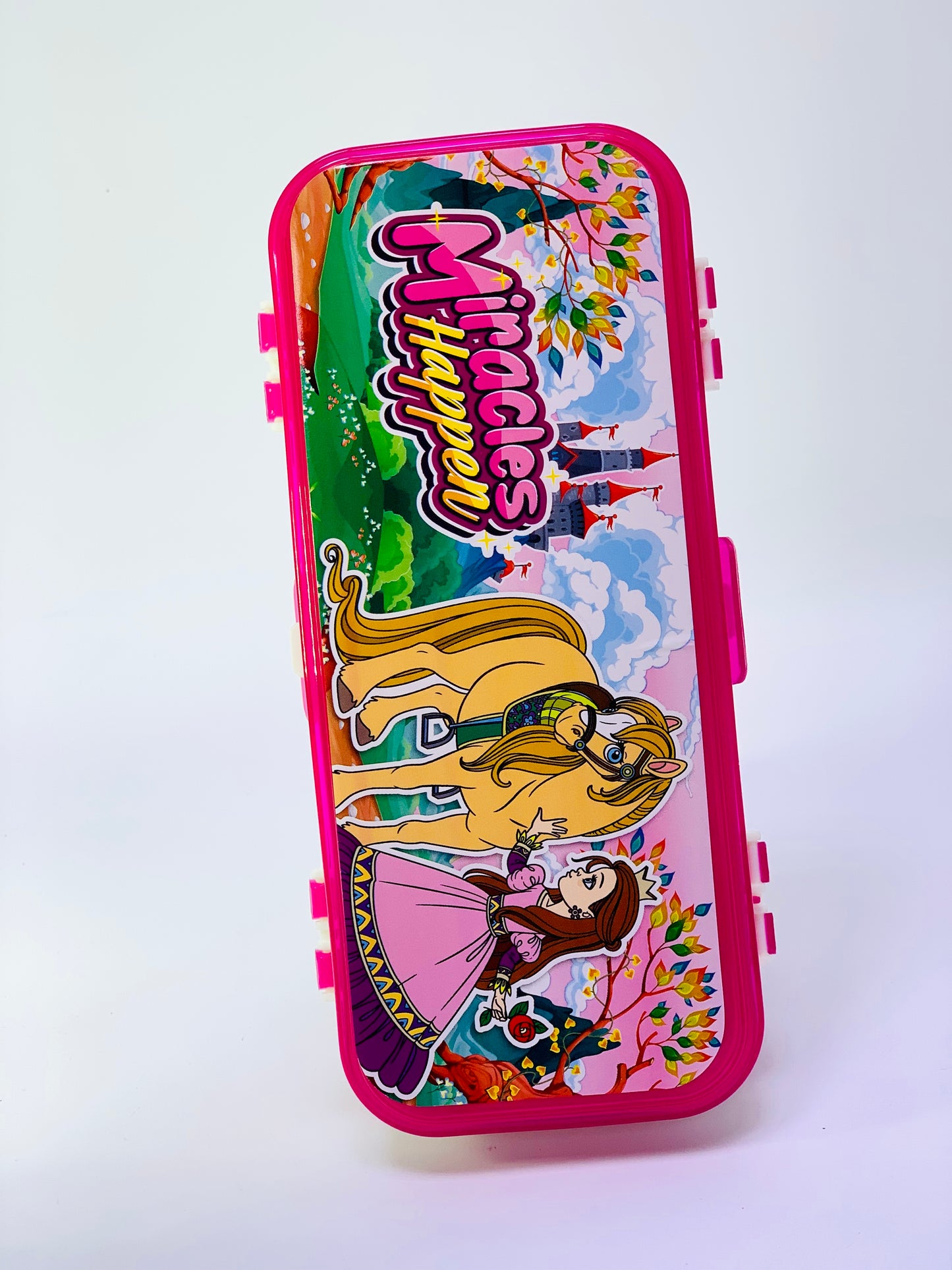 MIRACLES CAPPEN CUTE PINK PLASTIC  PENCIL CASE