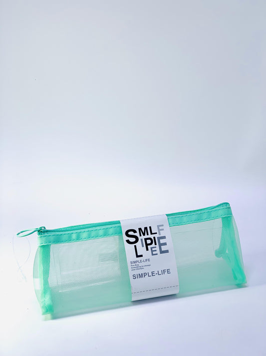 SIMPLE LIFE GEEN TRANSPARANT PENCIL CASE