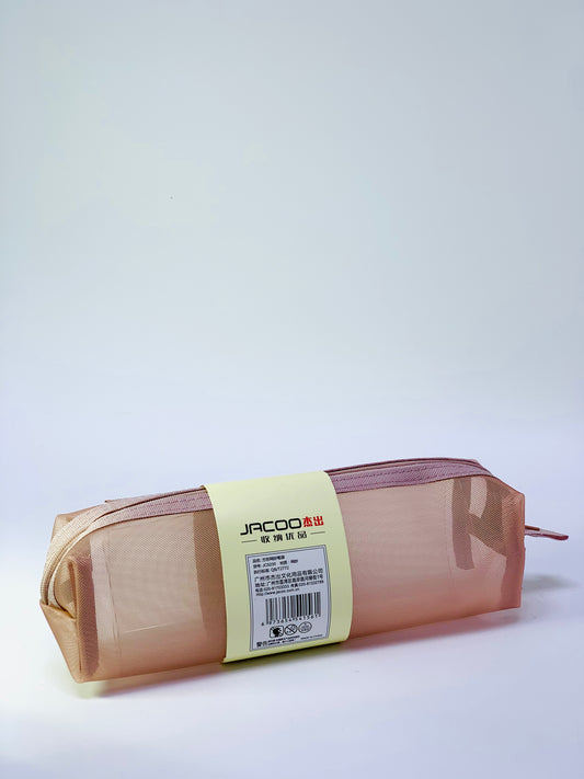 YACO BROWN TRANSPARENT PENCIL CASE