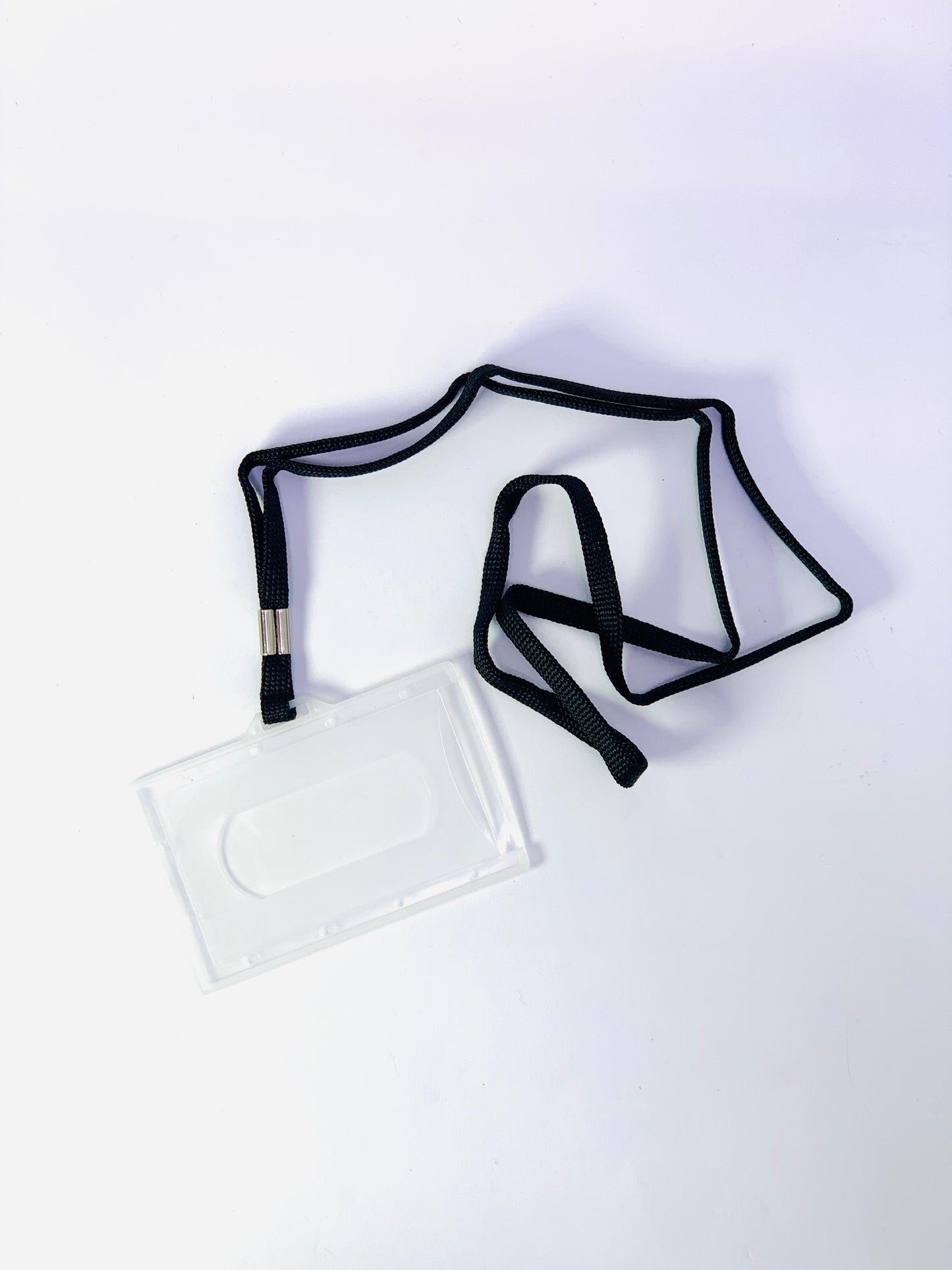 ID Card Holder with Lanyard COLOR BLACK