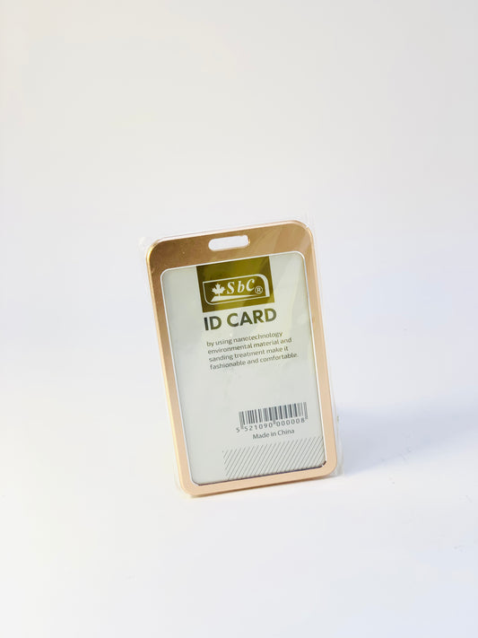 SBC  ID CARD HOLDER METAL GOLD