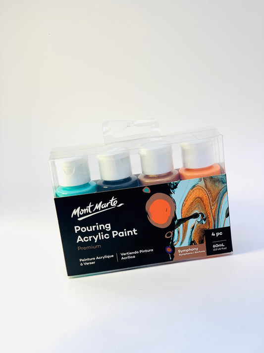 SuperCell Pouring Paint Set Premium 4pc x 60ml (2 US fl.oz) - Galaxy